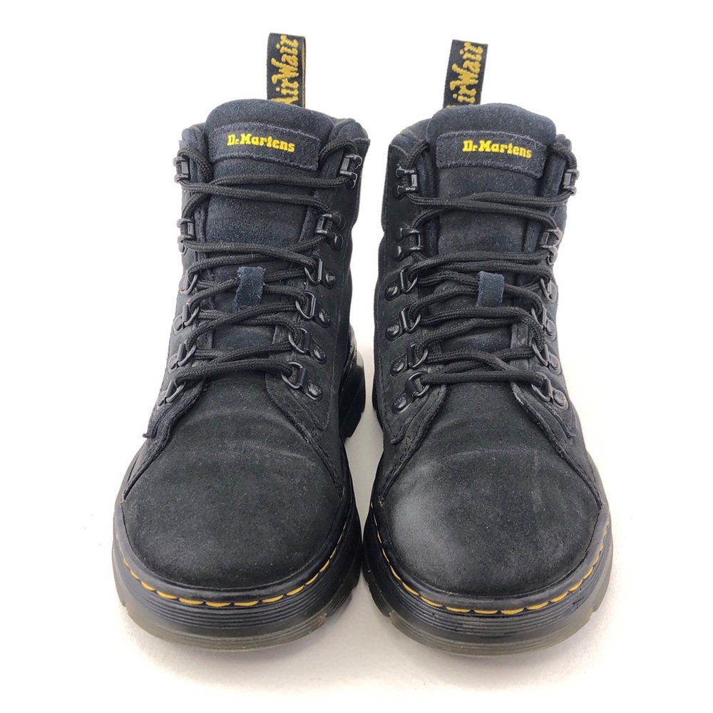 Dr. Martens Combs Black Leather Combat Boots 5 - Picture 4 of 12